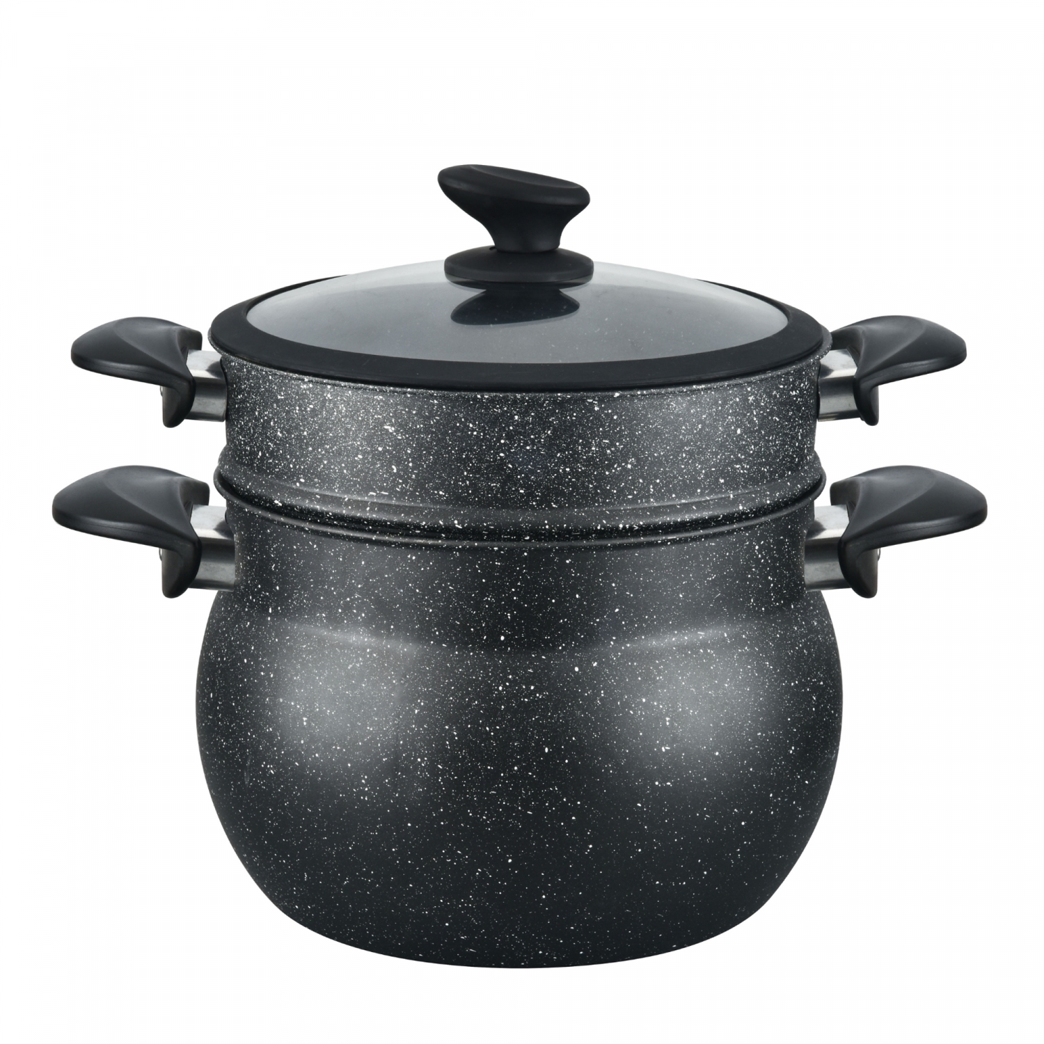 Cheffinger CF-COUS8: пароварка з мармуровим покриттям на 8 л, каструля для кускусу